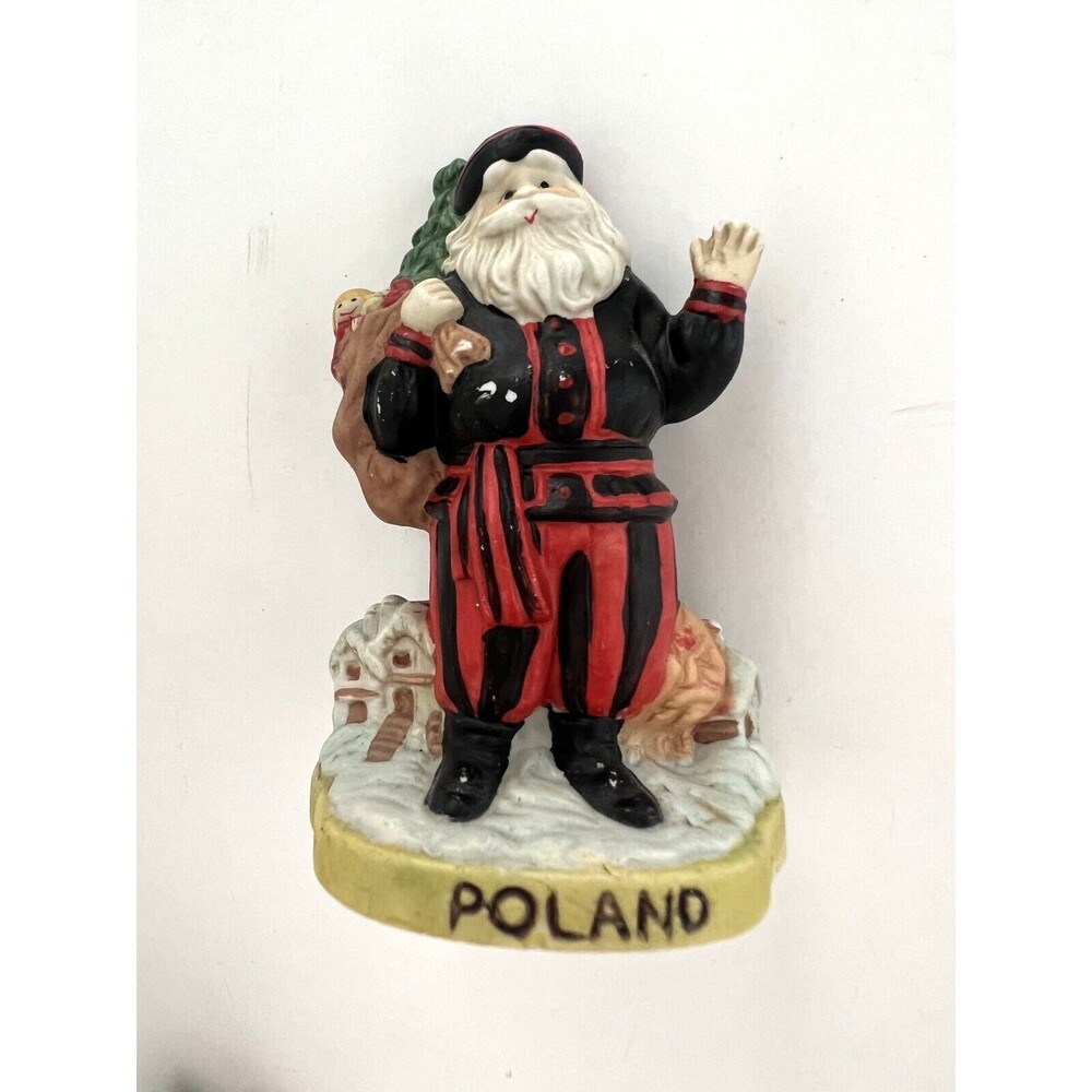 Vintage Santa Claus Christmas Statues 4 in Tall Country - Spain Portugal Poland - Picture 2 of 16